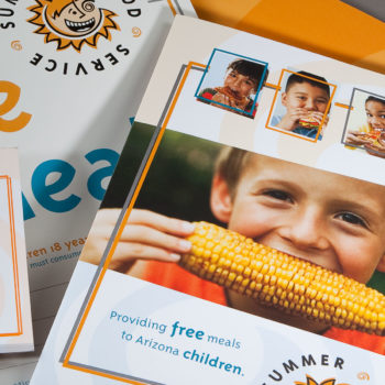 Marketing materials for Arizona Department of Education’s Summer Food Service Program